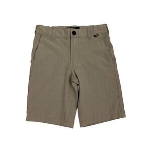 Hurley Dri-Fit Adjustable Waist Khaki Performance Shorts Size Youth 10